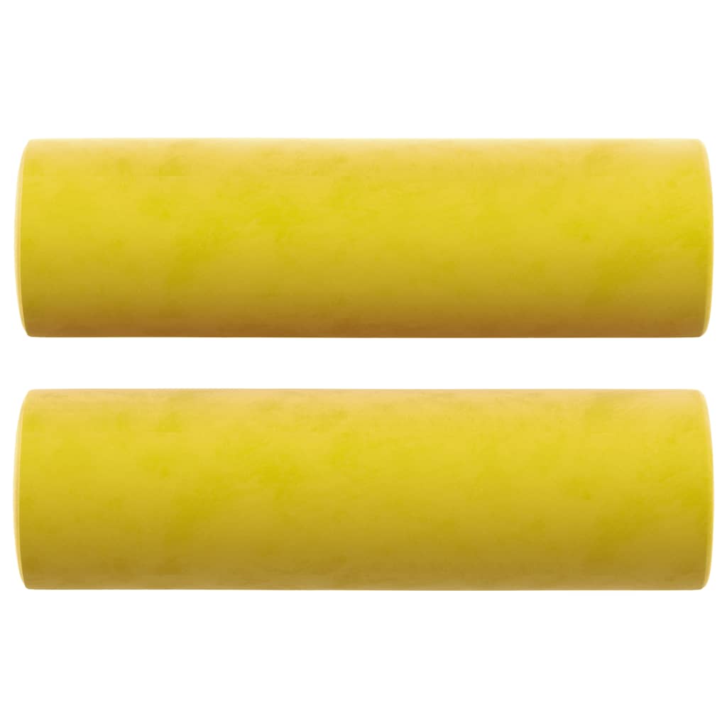 Tweezitsbank met sierkussens 120 cm fluweel geel is nu te koop bij PeponiXL, paradijselijk wonen!
