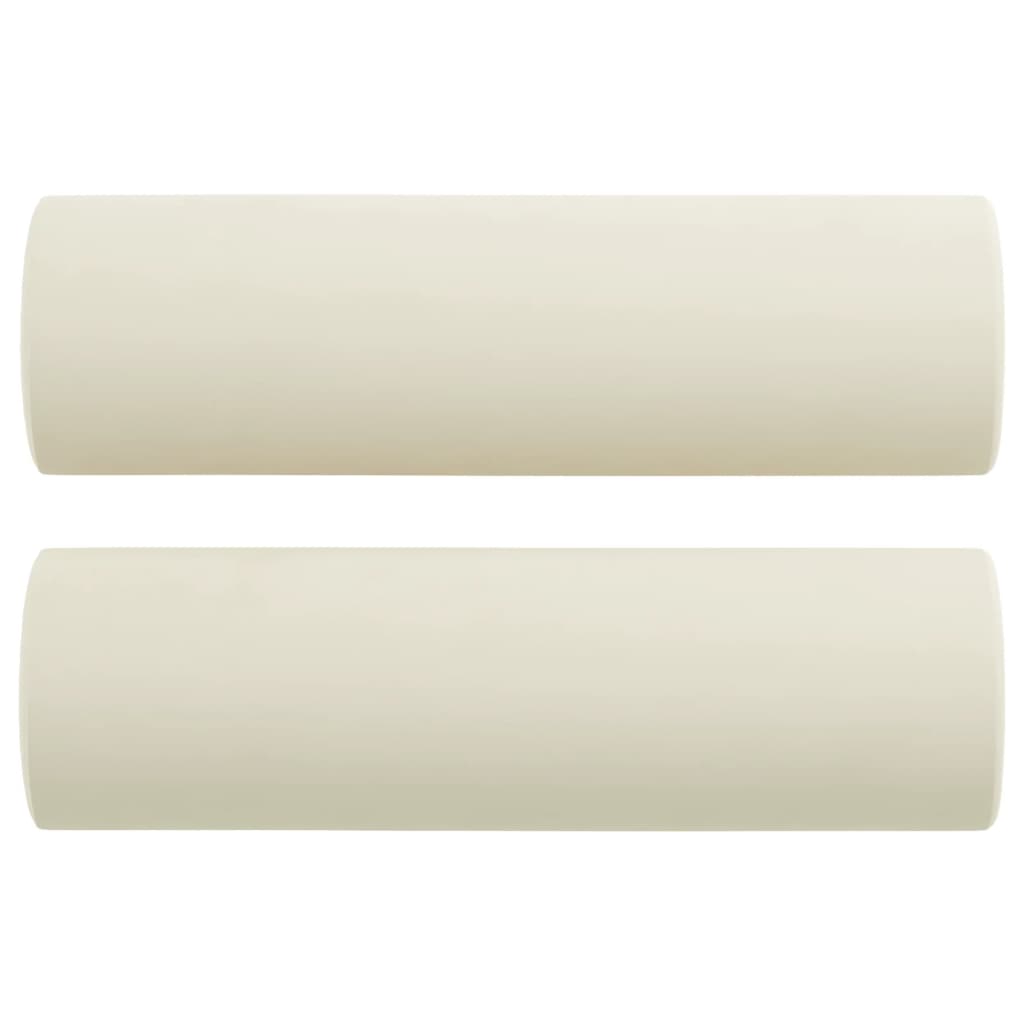 Tweezitsbank met sierkussens 120 cm fluweel crèmekleurig is nu te koop bij PeponiXL, paradijselijk wonen!