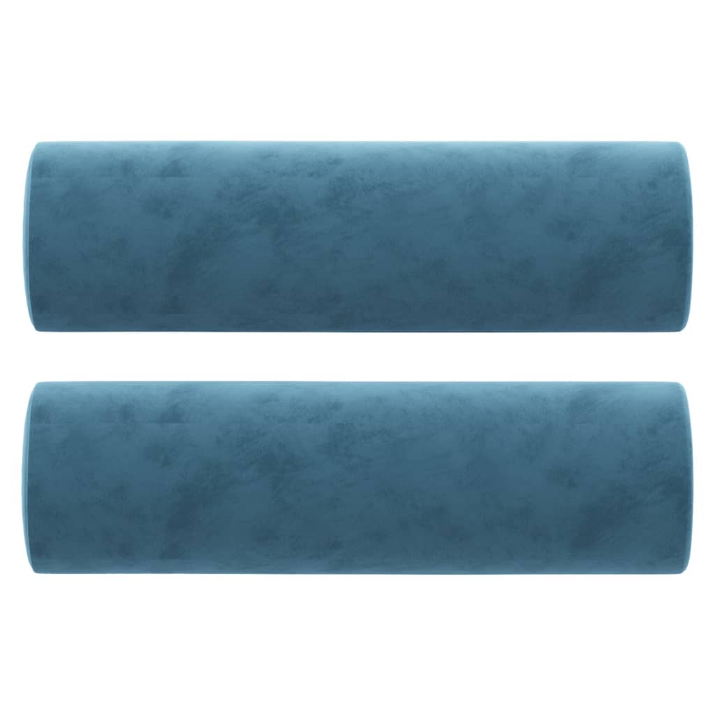 Tweezitsbank met sierkussens 120 cm fluweel blauw is nu te koop bij PeponiXL, paradijselijk wonen!