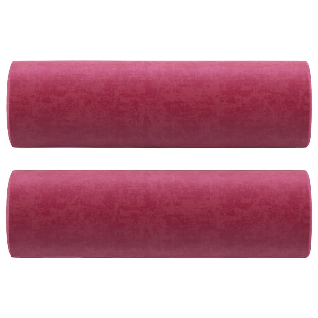 Tweezitsbank met sierkussens 140 cm fluweel wijnrood is nu te koop bij PeponiXL, paradijselijk wonen!