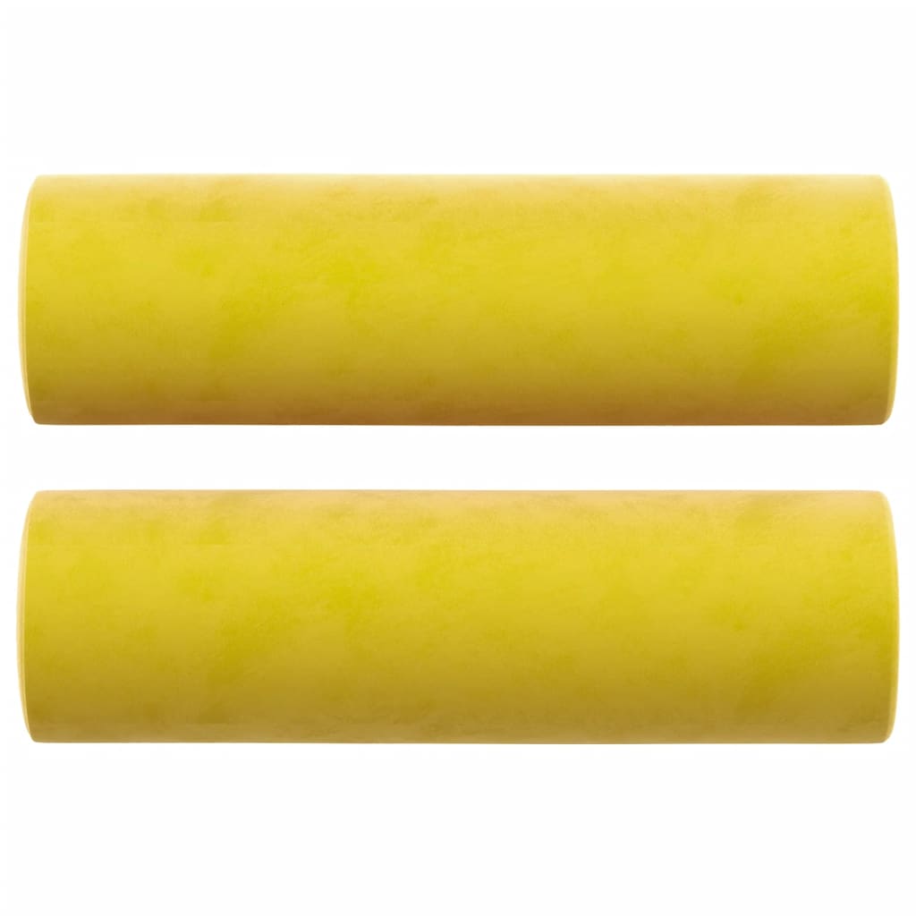 Tweezitsbank met sierkussens 140 cm fluweel geel is nu te koop bij PeponiXL, paradijselijk wonen!