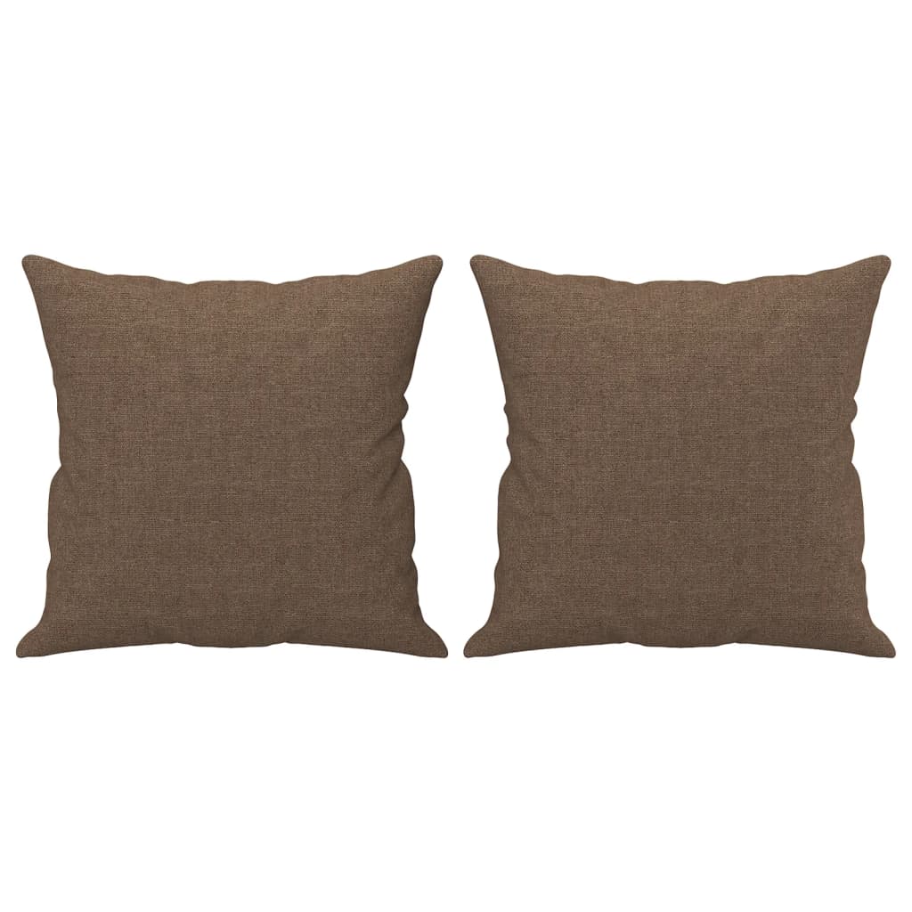Tweezitsbank met sierkussens 140 cm stof bruin is nu te koop bij PeponiXL, paradijselijk wonen!