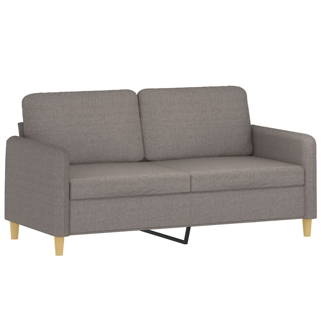 Tweezitsbank met sierkussens 140 cm stof taupe is nu te koop bij PeponiXL, paradijselijk wonen!