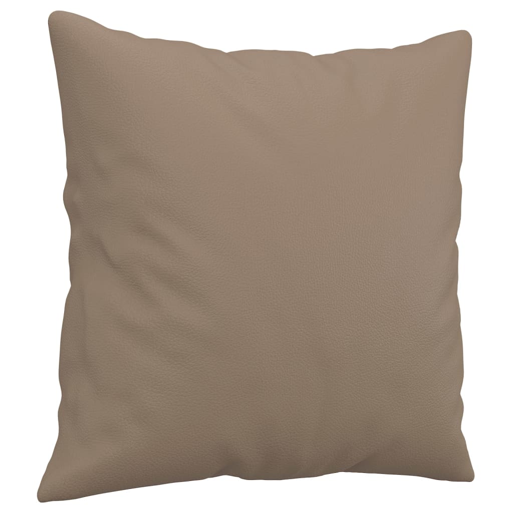 Tweezitsbank met sierkussens 120 cm kunstleer cappuccinokleurig is nu te koop bij PeponiXL, paradijselijk wonen!