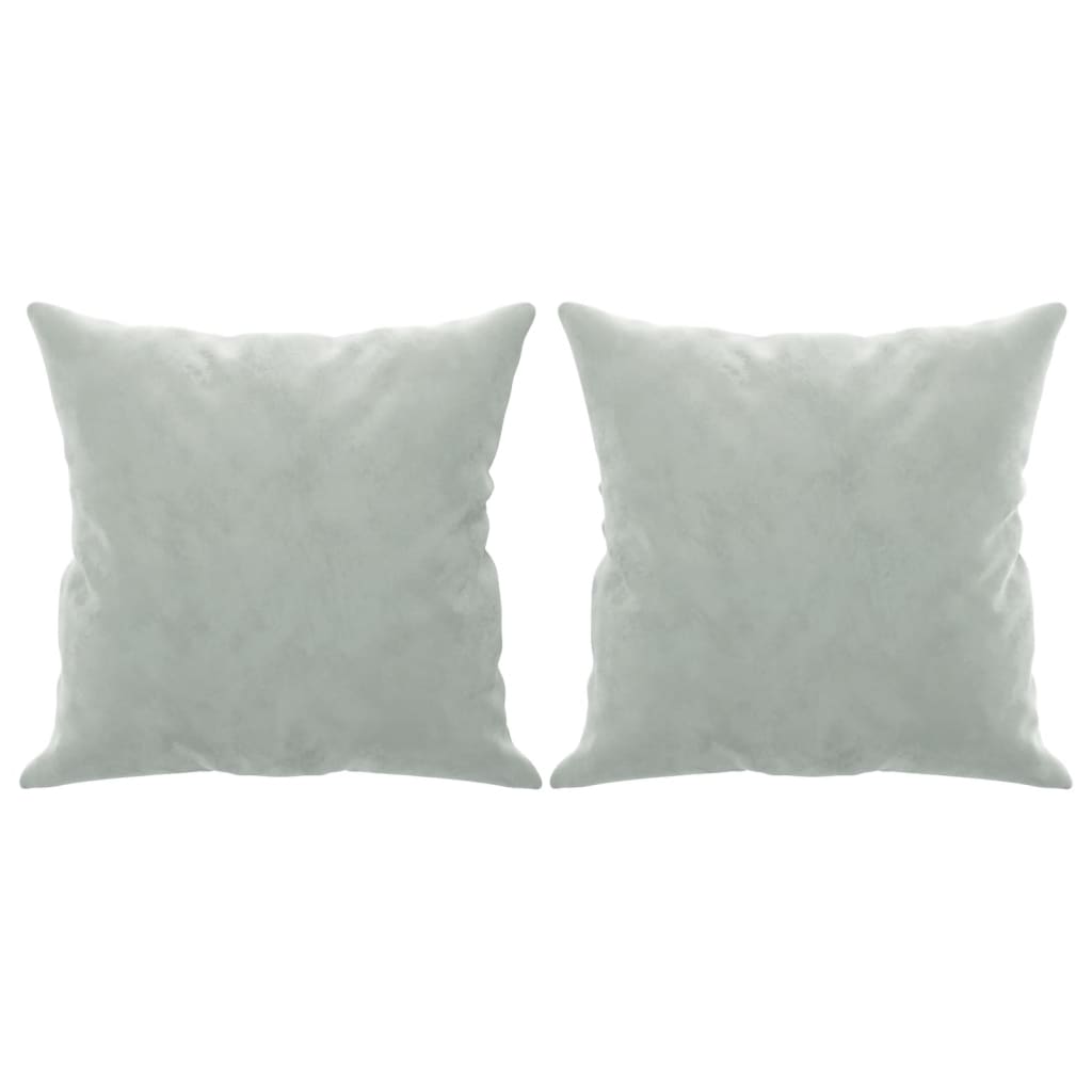 Tweezitsbank met sierkussens 120 cm fluweel lichtgrijs is nu te koop bij PeponiXL, paradijselijk wonen!