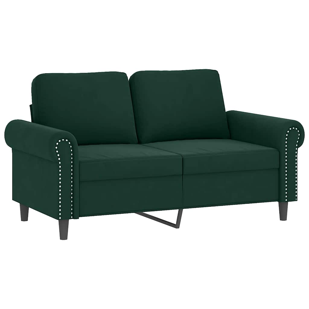 Tweezitsbank met sierkussens 120 cm fluweel donkergroen is nu te koop bij PeponiXL, paradijselijk wonen!