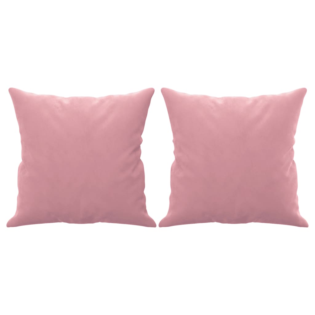 Tweezitsbank met sierkussens 120 cm fluweel roze is nu te koop bij PeponiXL, paradijselijk wonen!