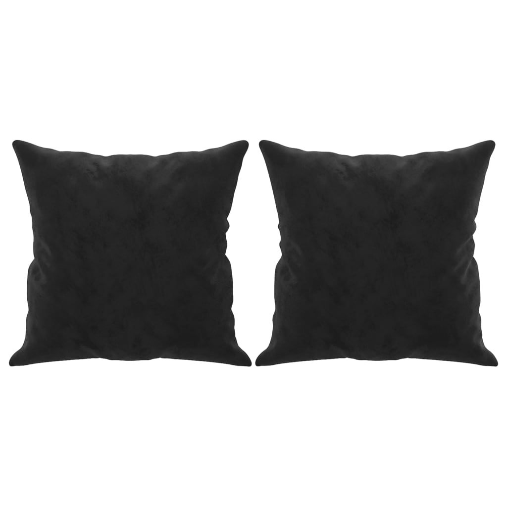 Tweezitsbank met sierkussens 120 cm fluweel zwart is nu te koop bij PeponiXL, paradijselijk wonen!