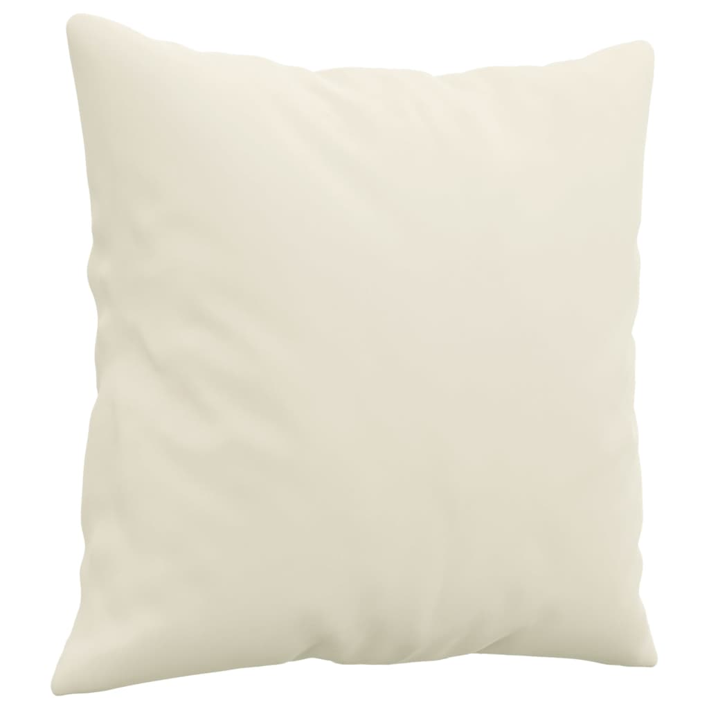 Tweezitsbank met sierkussens 120 cm fluweel crèmekleurig is nu te koop bij PeponiXL, paradijselijk wonen!