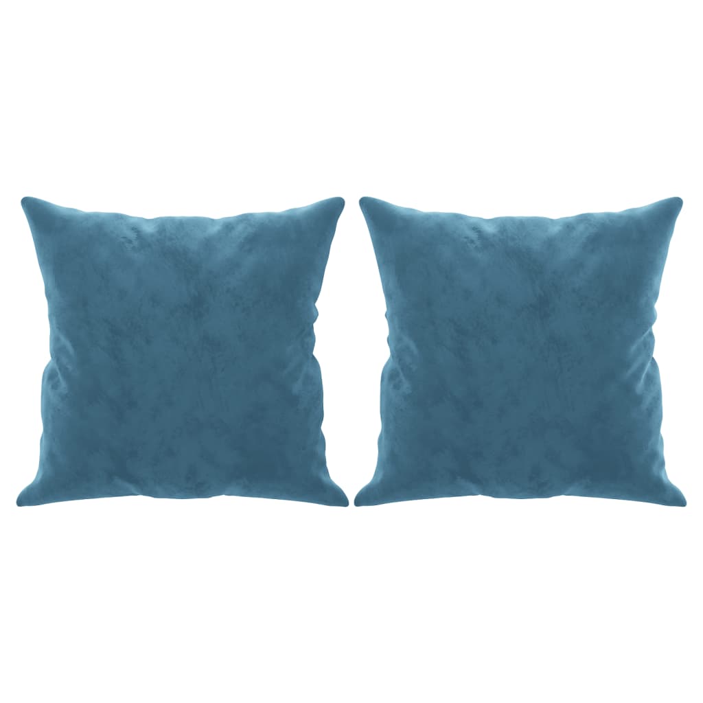 Tweezitsbank met sierkussens 120 cm fluweel blauw is nu te koop bij PeponiXL, paradijselijk wonen!