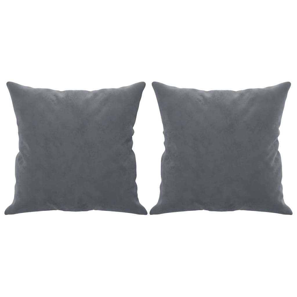 Tweezitsbank met sierkussens 140 cm fluweel donkergrijs is nu te koop bij PeponiXL, paradijselijk wonen!