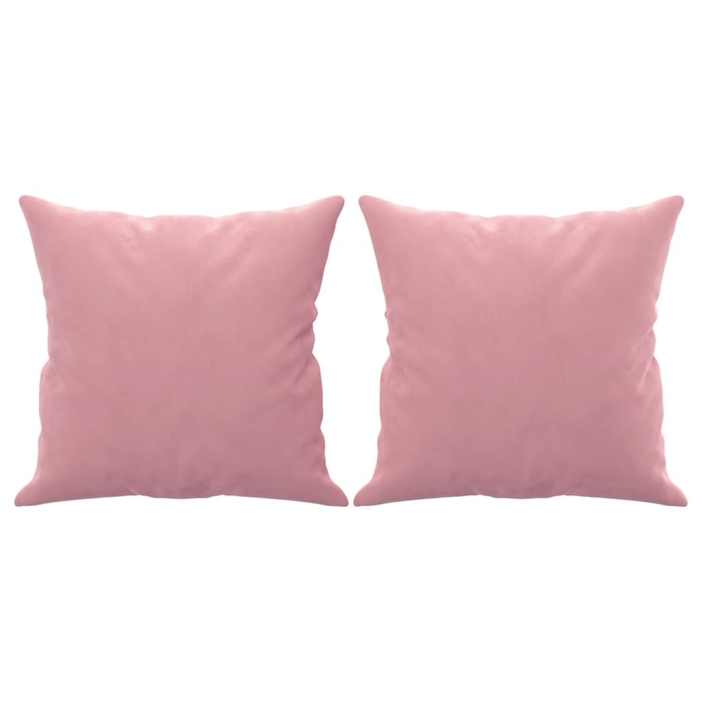 Tweezitsbank met sierkussens 140 cm fluweel roze is nu te koop bij PeponiXL, paradijselijk wonen!