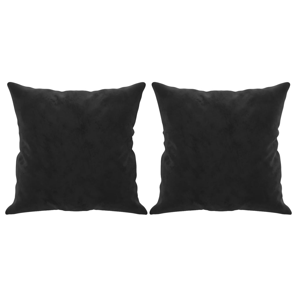 Tweezitsbank met sierkussens 140 cm fluweel zwart is nu te koop bij PeponiXL, paradijselijk wonen!