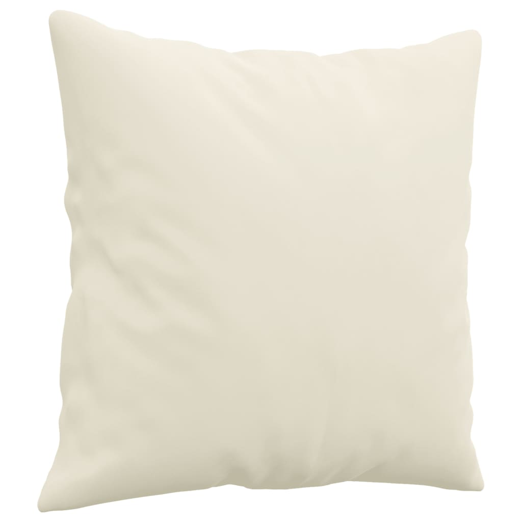 Tweezitsbank met sierkussens 140 cm fluweel crèmekleurig is nu te koop bij PeponiXL, paradijselijk wonen!