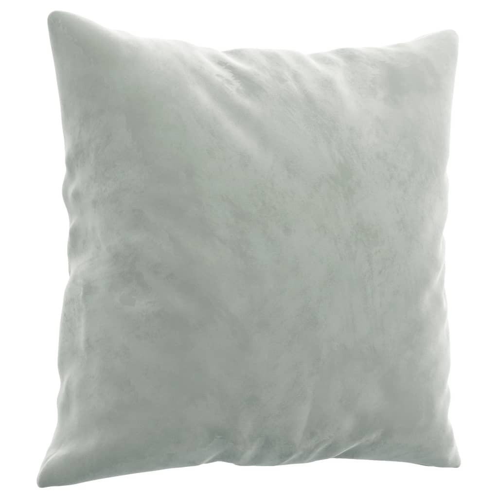 Driezitsbank met sierkussens 180 cm fluweel lichtgrijs is nu te koop bij PeponiXL, paradijselijk wonen!
