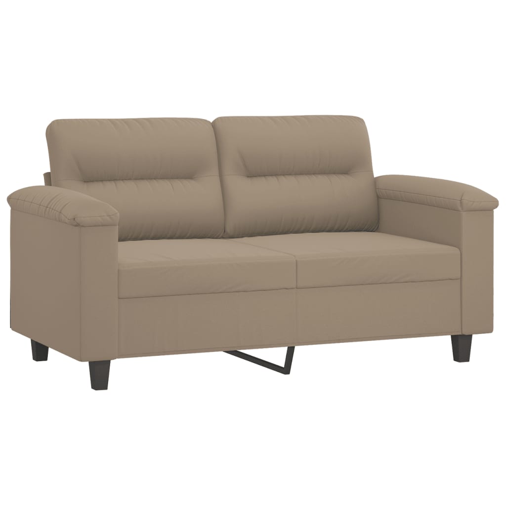 Tweezitsbank met kussens 120 cm microvezelstof taupe is nu te koop bij PeponiXL, paradijselijk wonen!