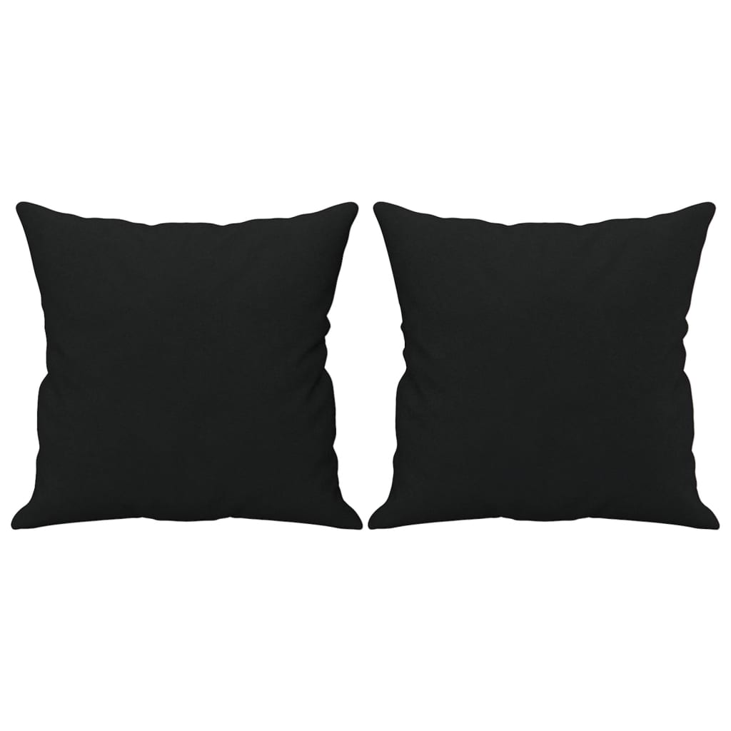 Tweezitsbank met kussens 120 cm microvezelstof zwart is nu te koop bij PeponiXL, paradijselijk wonen!