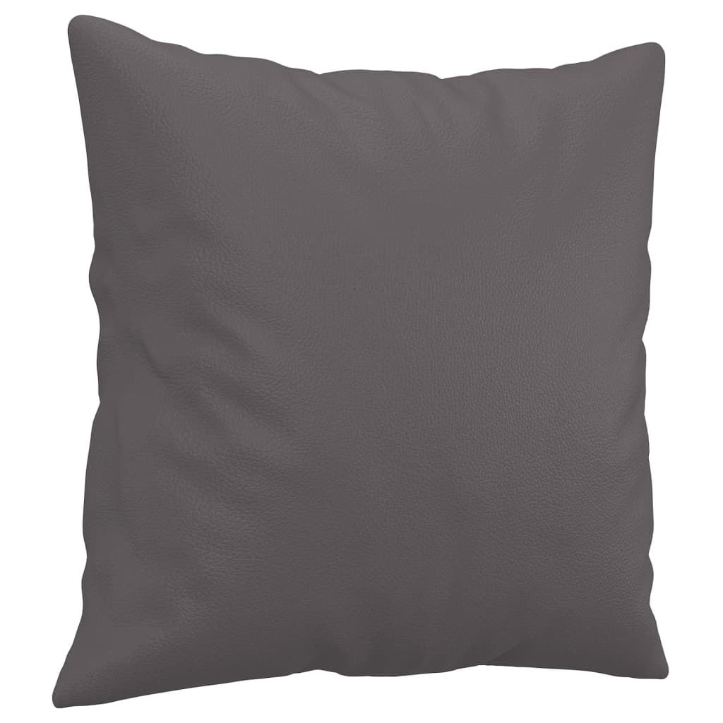 Tweezitsbank met sierkussens 120 cm kunstleer grijs is nu te koop bij PeponiXL, paradijselijk wonen!