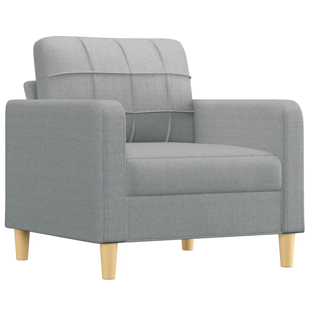 Fauteuil met voetenbank 60 cm stof lichtgrijs is nu te koop bij PeponiXL, paradijselijk wonen!