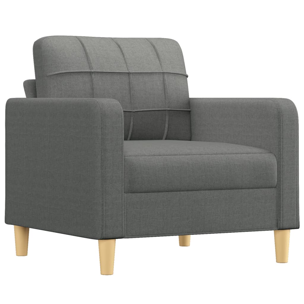 Fauteuil met voetenbank 60 cm stof donkergrijs is nu te koop bij PeponiXL, paradijselijk wonen!