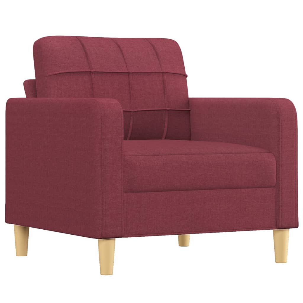 Fauteuil met voetenbank 60 cm stof wijnrood is nu te koop bij PeponiXL, paradijselijk wonen!