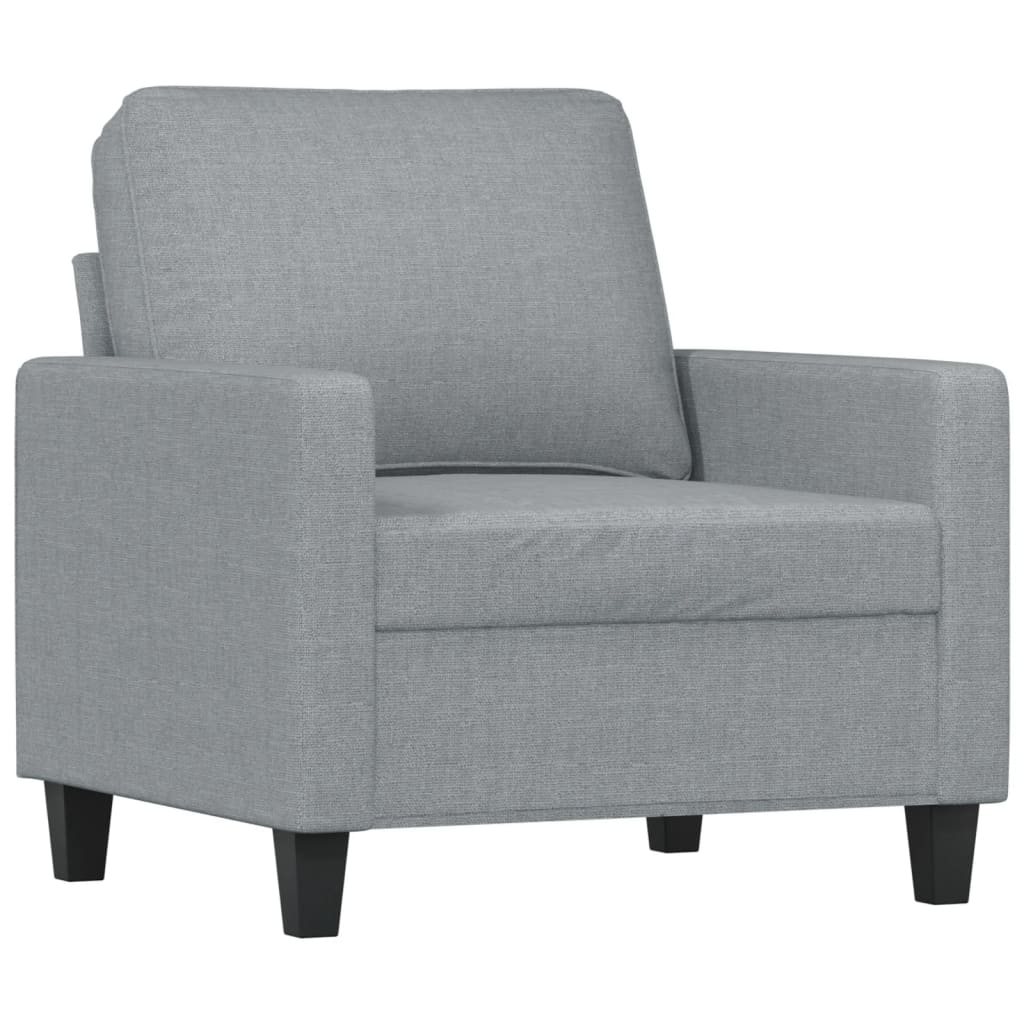 Fauteuil met voetenbank 60 cm stof lichtgrijs is nu te koop bij PeponiXL, paradijselijk wonen!