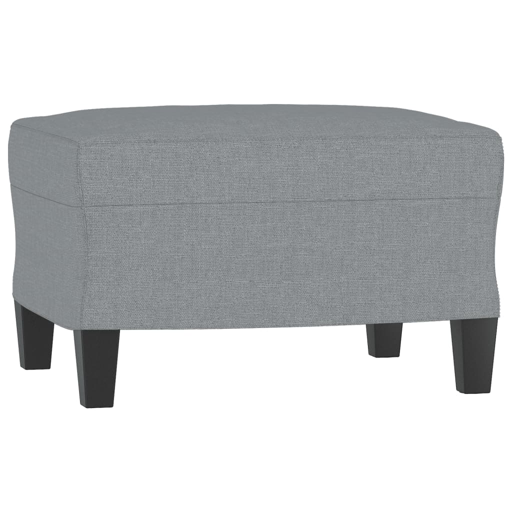 Fauteuil met voetenbank 60 cm stof lichtgrijs is nu te koop bij PeponiXL, paradijselijk wonen!