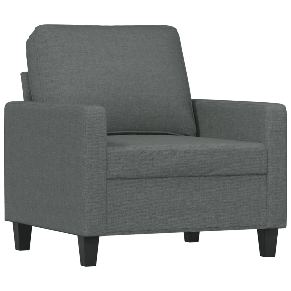 Fauteuil met voetenbank 60 cm stof donkergrijs is nu te koop bij PeponiXL, paradijselijk wonen!