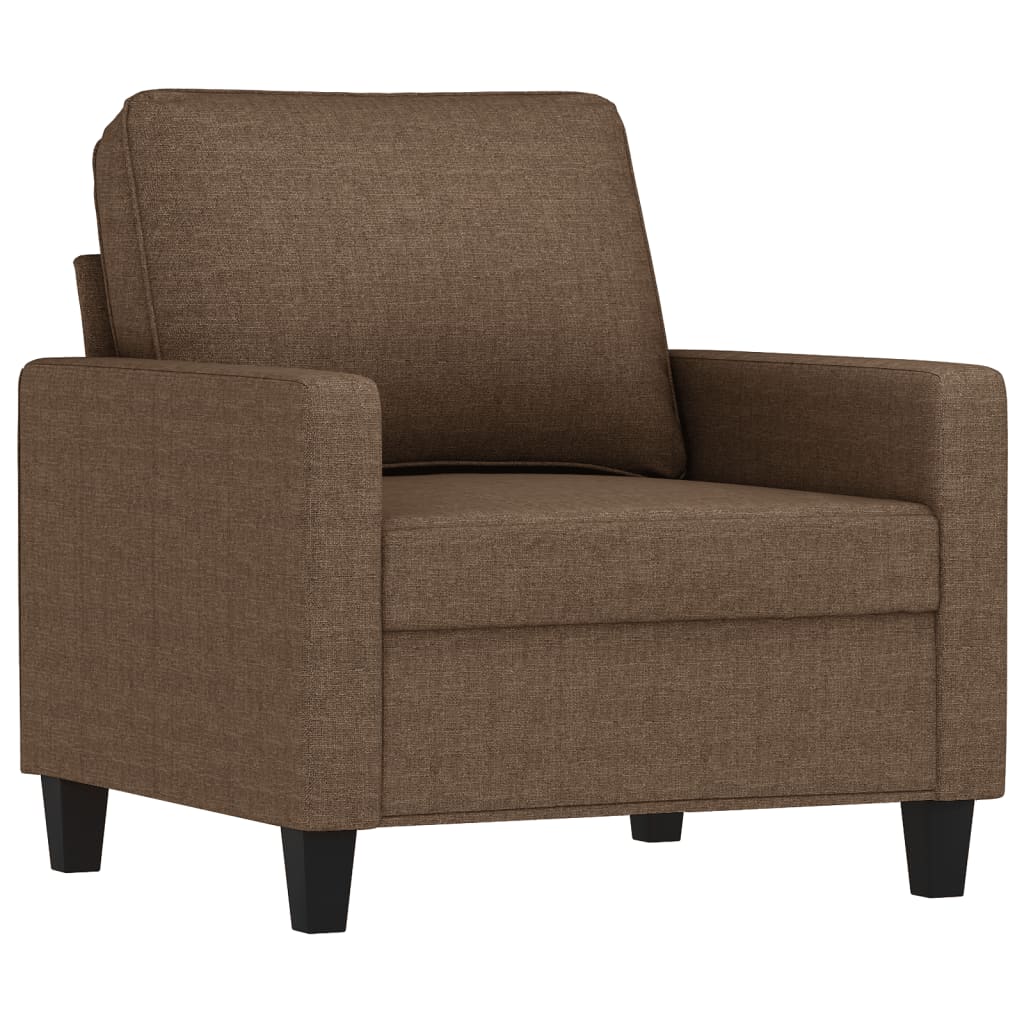 Fauteuil met voetenbank 60 cm stof bruin is nu te koop bij PeponiXL, paradijselijk wonen!