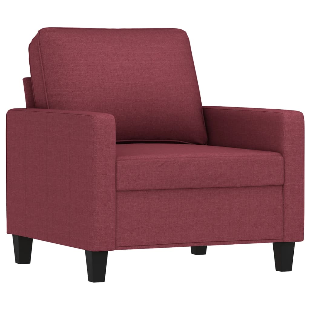 Fauteuil met voetenbank 60 cm stof wijnrood is nu te koop bij PeponiXL, paradijselijk wonen!