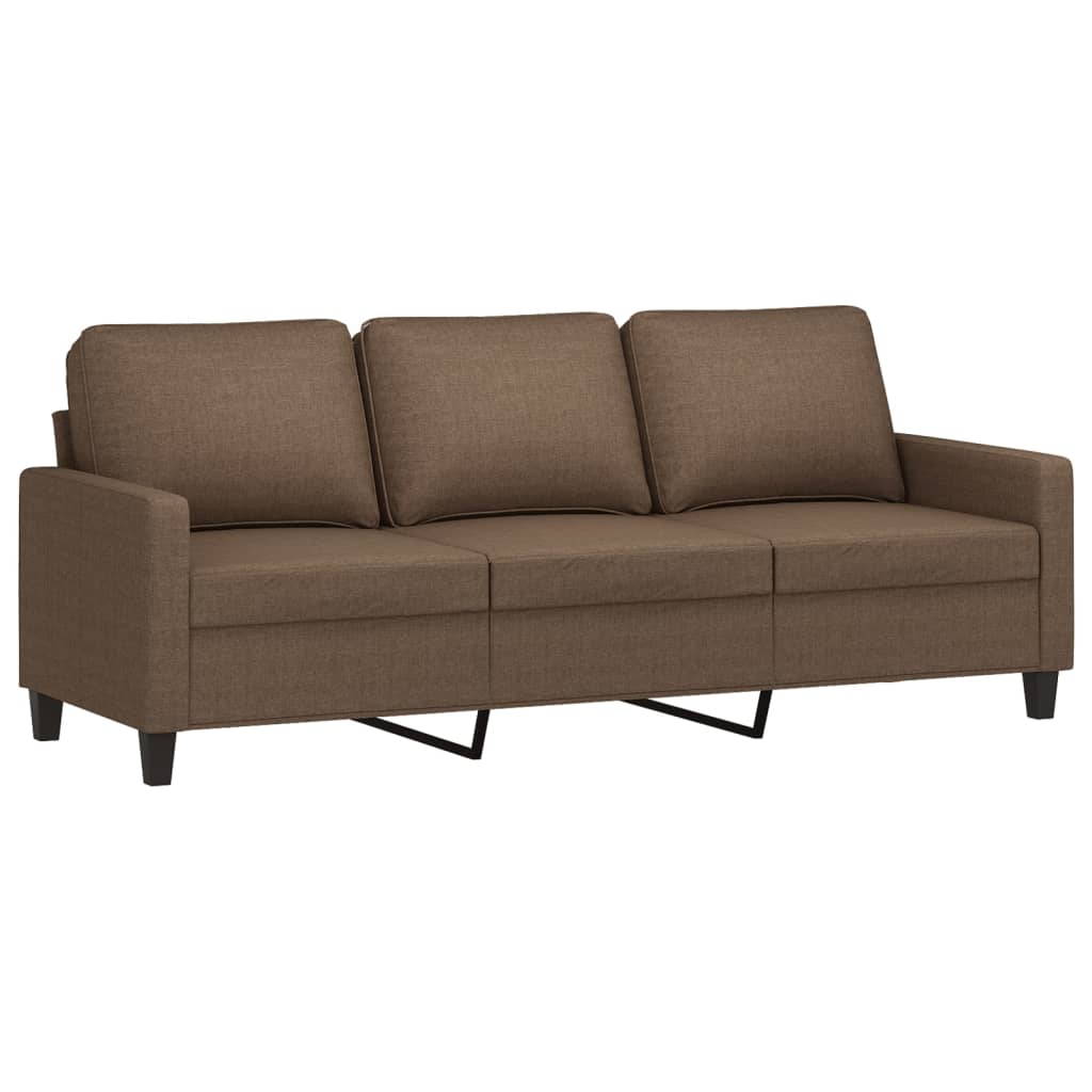Driezitsbank met voetenbank 180 cm stof bruin is nu te koop bij PeponiXL, paradijselijk wonen!