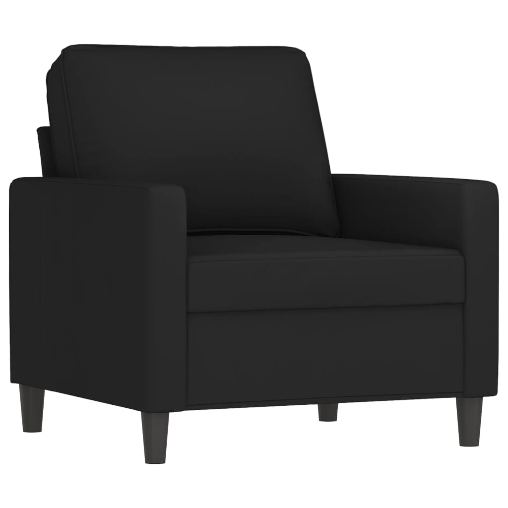 Fauteuil met voetenbank 60 cm fluweel zwart is nu te koop bij PeponiXL, paradijselijk wonen!