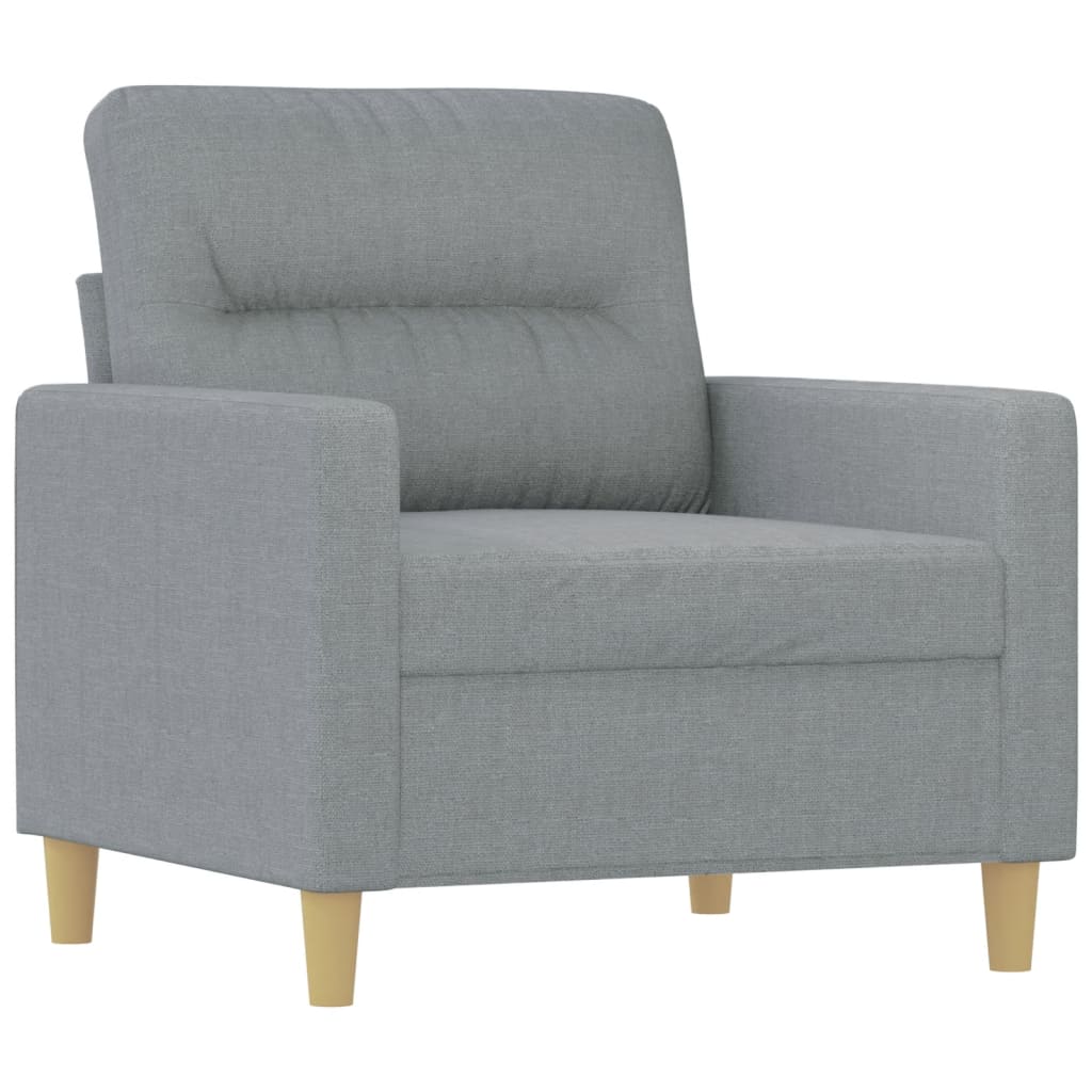 Fauteuil met voetenbank 60 cm stof lichtgrijs is nu te koop bij PeponiXL, paradijselijk wonen!