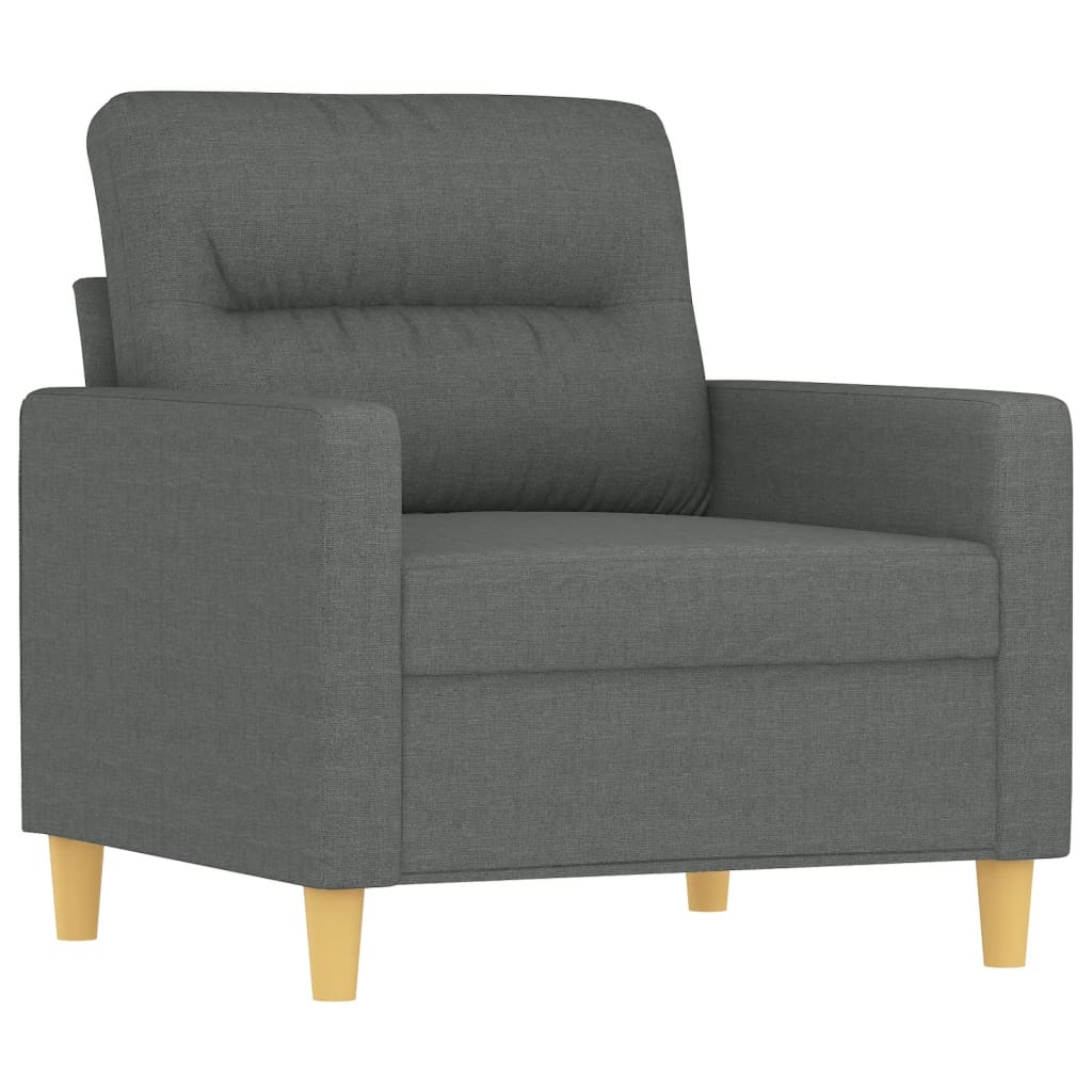 Fauteuil met voetenbank 60 cm stof donkergrijs is nu te koop bij PeponiXL, paradijselijk wonen!