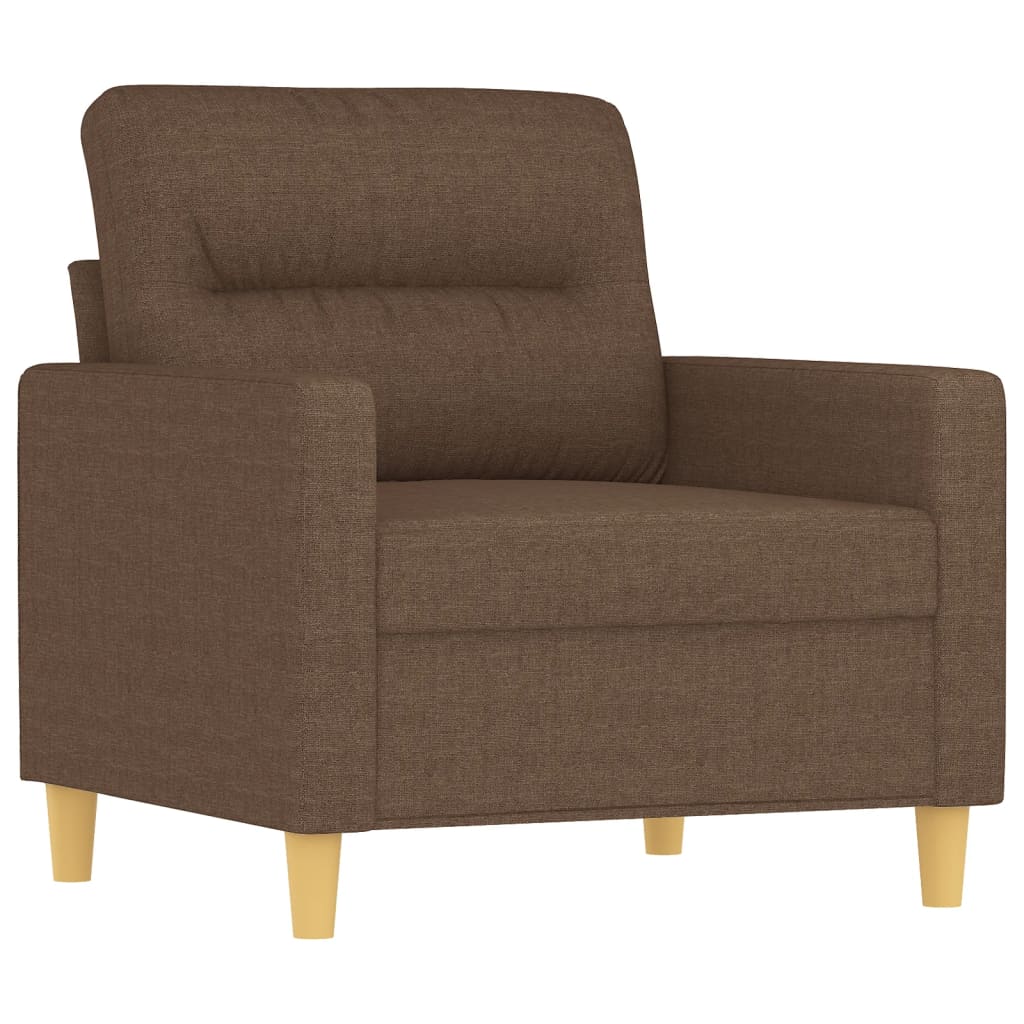 Fauteuil met voetenbank 60 cm stof bruin is nu te koop bij PeponiXL, paradijselijk wonen!