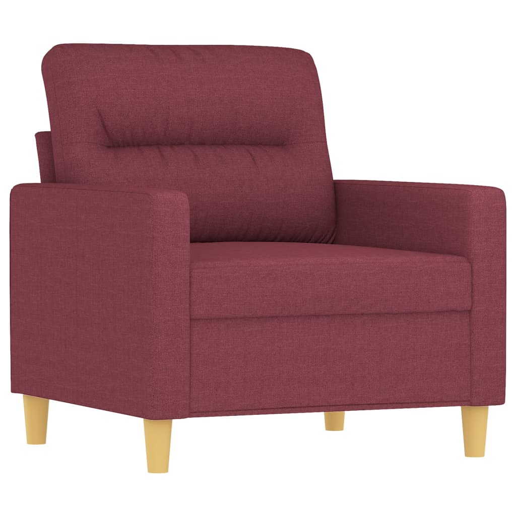 Fauteuil met voetenbank 60 cm stof wijnrood is nu te koop bij PeponiXL, paradijselijk wonen!