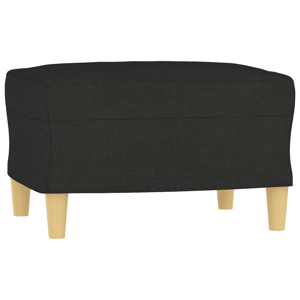 Driezitsbank met voetenbank 180 cm stof zwart is nu te koop bij PeponiXL, paradijselijk wonen!