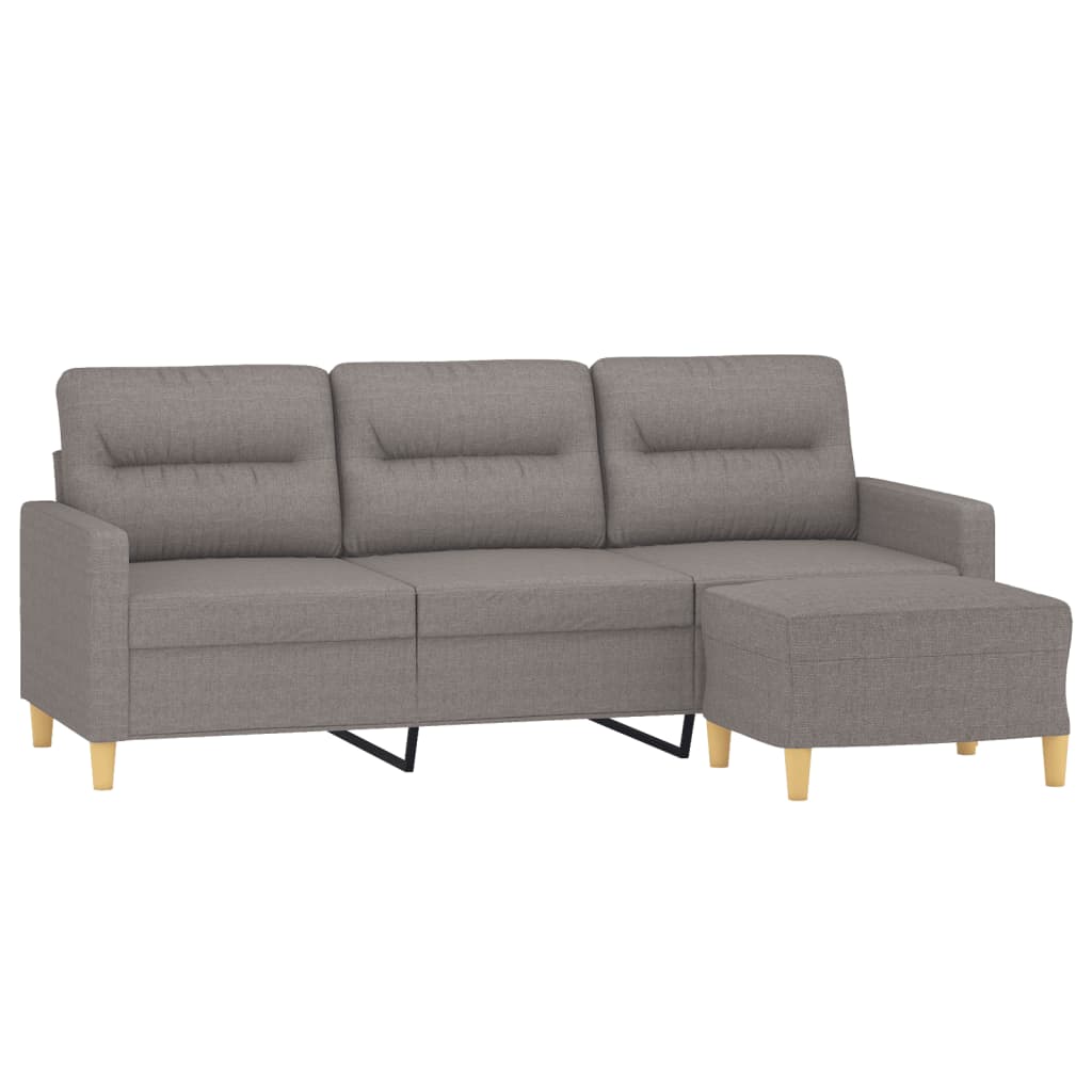 Driezitsbank met voetenbank 180 cm stof taupe is nu te koop bij PeponiXL, paradijselijk wonen!