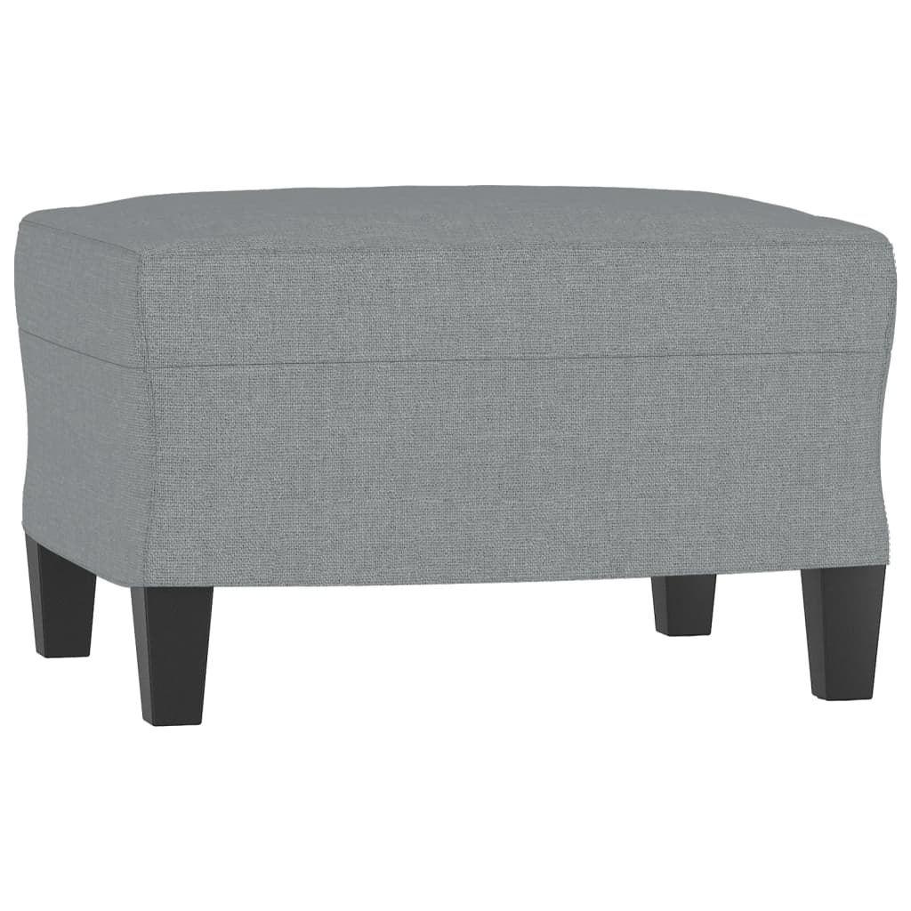 Fauteuil met voetenbank 60 cm stof lichtgrijs is nu te koop bij PeponiXL, paradijselijk wonen!