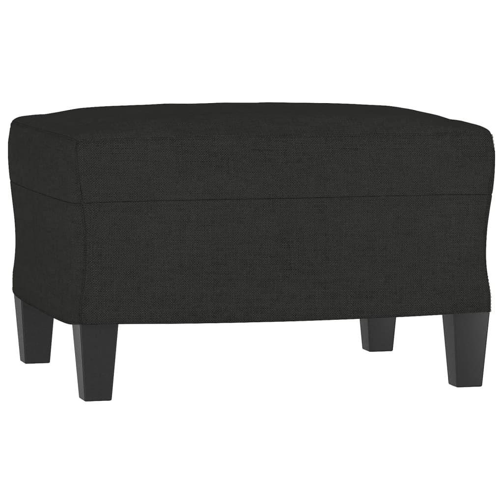 Driezitsbank met voetenbank 180 cm stof zwart is nu te koop bij PeponiXL, paradijselijk wonen!