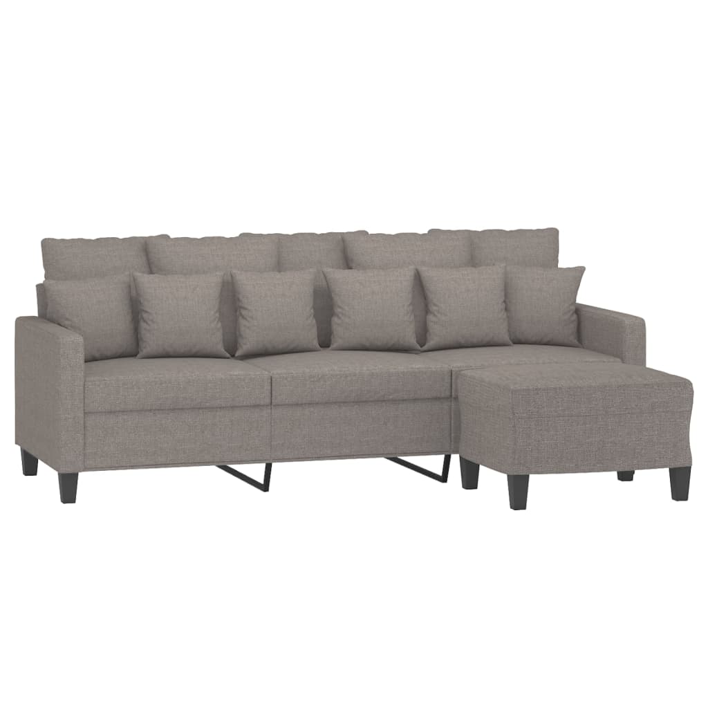 Driezitsbank met voetenbank 180 cm stof taupe is nu te koop bij PeponiXL, paradijselijk wonen!
