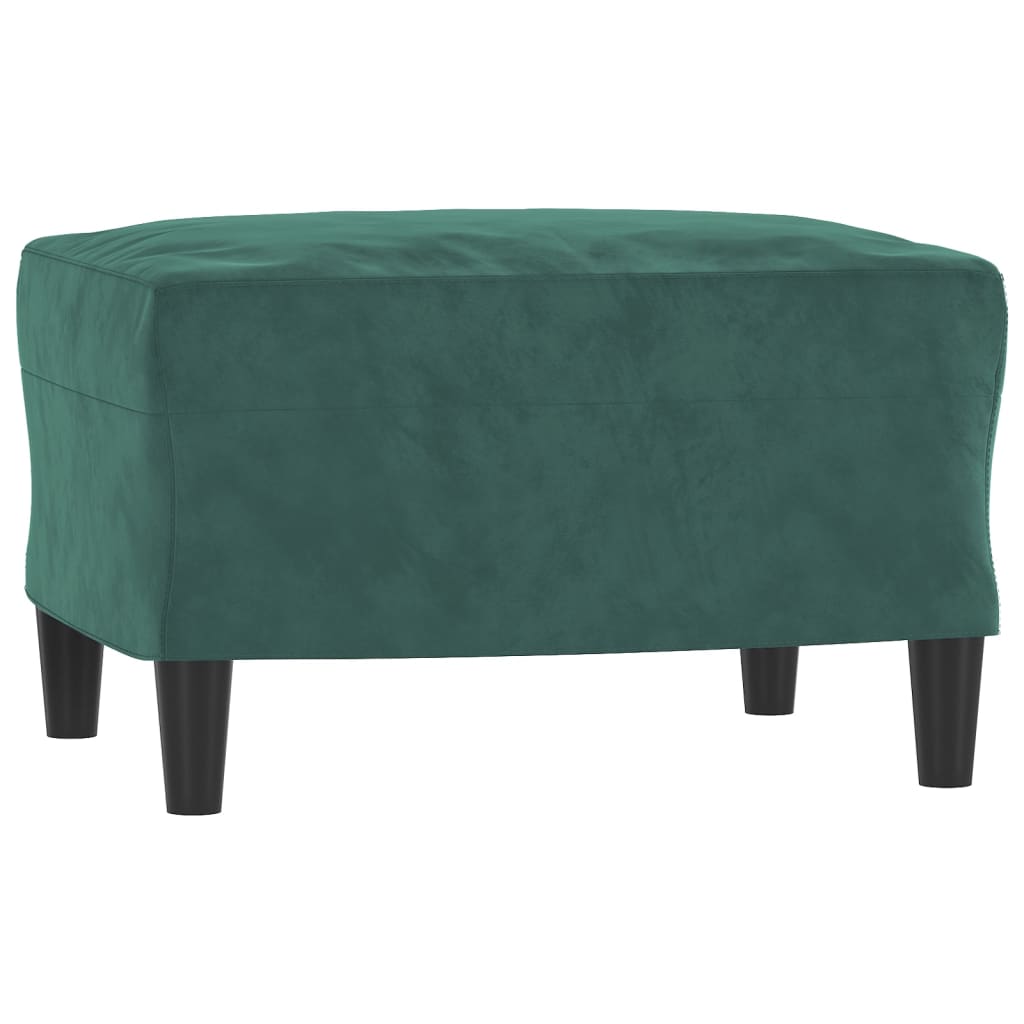 Driezitsbank met voetenbank 180 cm fluweel donkergroen is nu te koop bij PeponiXL, paradijselijk wonen!