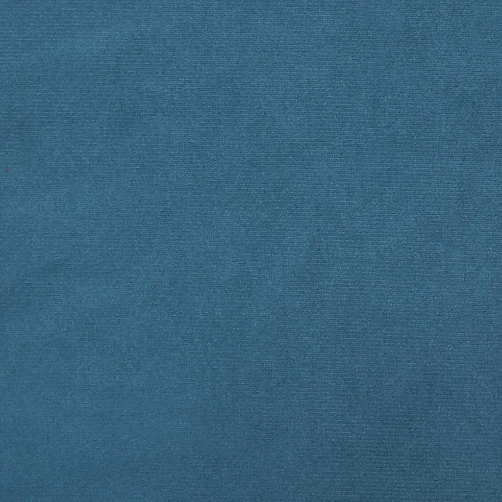 Driezitsbank met voetenbank 180 cm fluweel blauw is nu te koop bij PeponiXL, paradijselijk wonen!