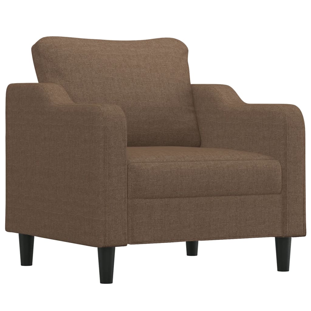 Fauteuil met voetenbank 60 cm stof bruin is nu te koop bij PeponiXL, paradijselijk wonen!