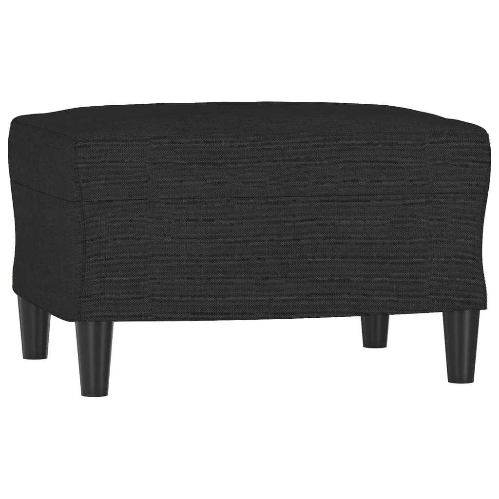 Fauteuil met voetenbank 60 cm stof zwart is nu te koop bij PeponiXL, paradijselijk wonen!