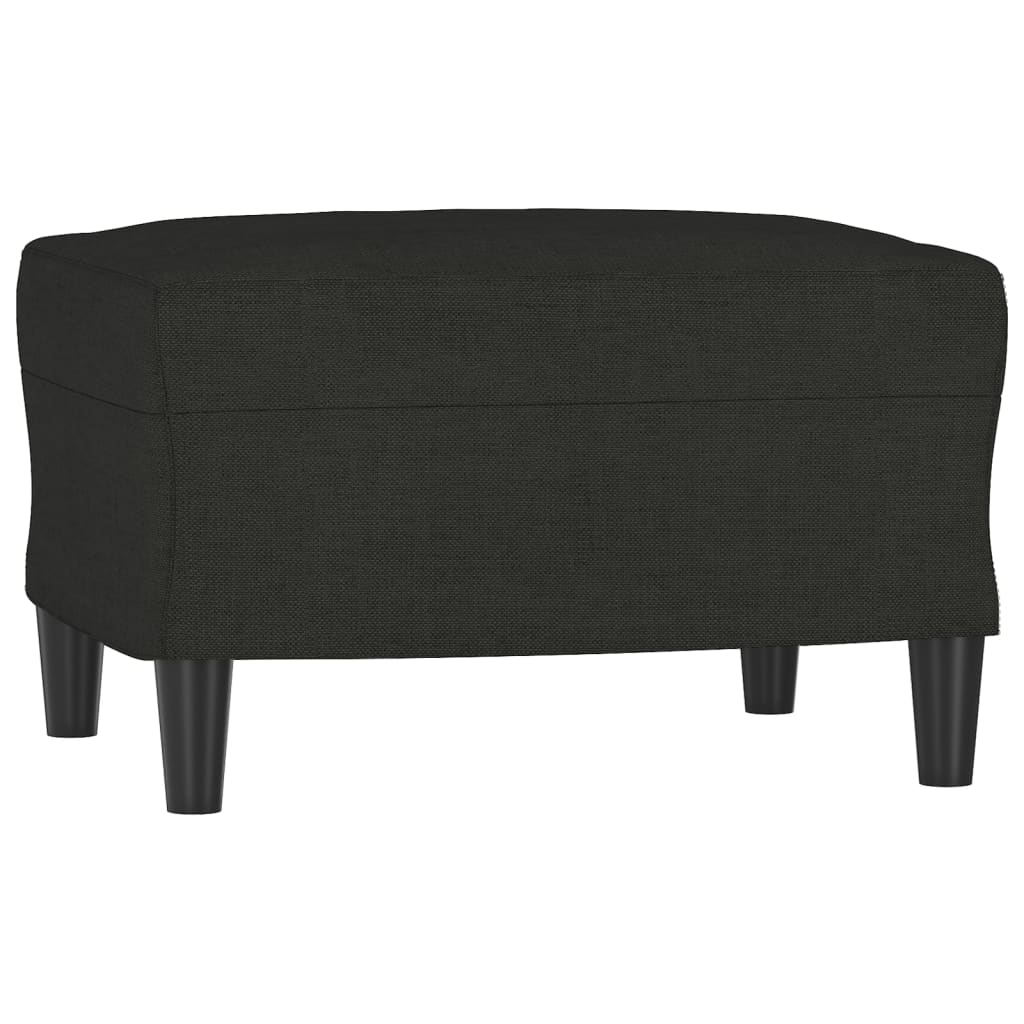 Driezitsbank met voetenbank 180 cm stof zwart is nu te koop bij PeponiXL, paradijselijk wonen!