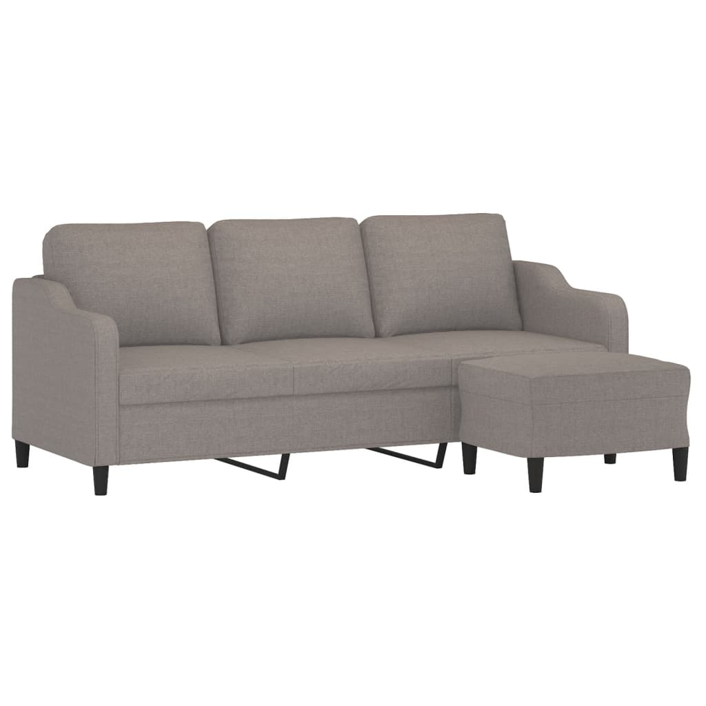 Driezitsbank met voetenbank 180 cm stof taupe is nu te koop bij PeponiXL, paradijselijk wonen!