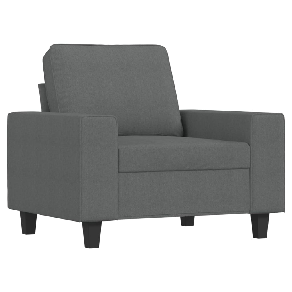 Fauteuil met voetenbank 60 cm stof donkergrijs is nu te koop bij PeponiXL, paradijselijk wonen!