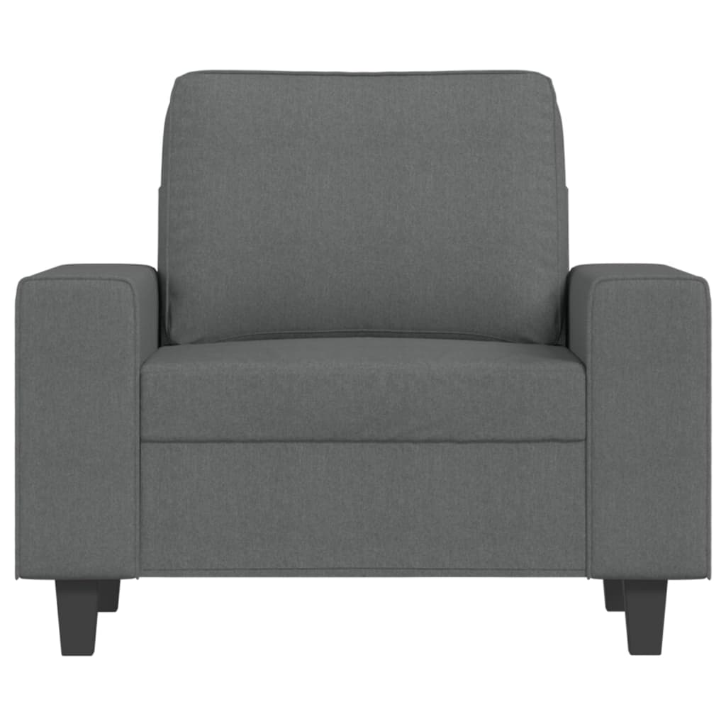 Fauteuil met voetenbank 60 cm stof donkergrijs is nu te koop bij PeponiXL, paradijselijk wonen!