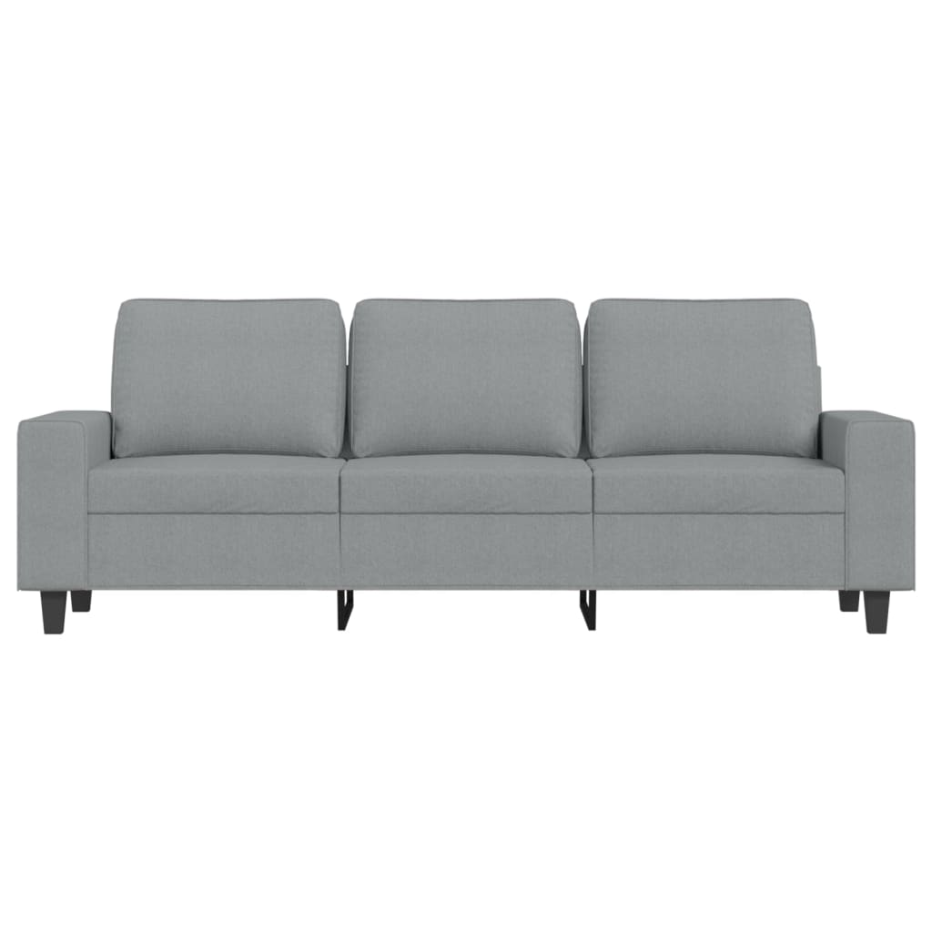 Driezitsbank met voetenbank 180 cm stof lichtgrijs is nu te koop bij PeponiXL, paradijselijk wonen!